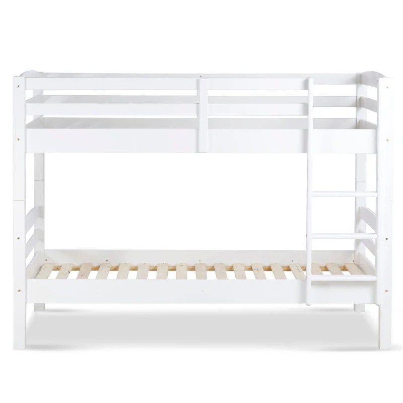 Lit superposé 80x190cm pin massif blanc KIRK