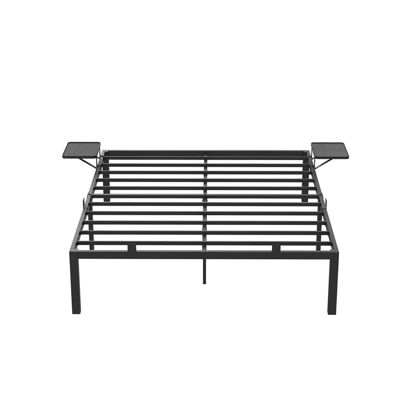 Lit double 200 x 160 cm noir classique