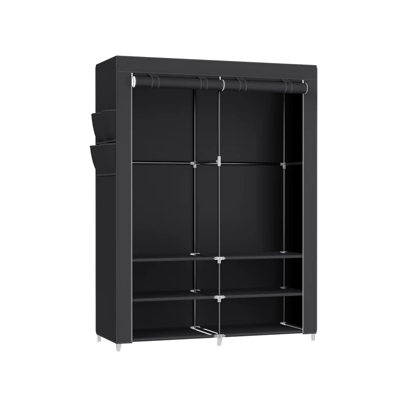 Armoire de rangement avec housse 45 x 127 x 176 cm gris