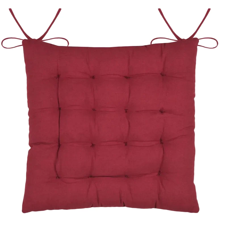 Galette de chaise Chamonix rouge "ski"