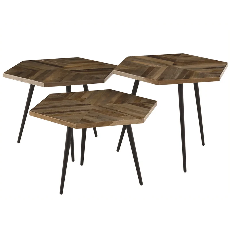 Tables basses hexagonales
