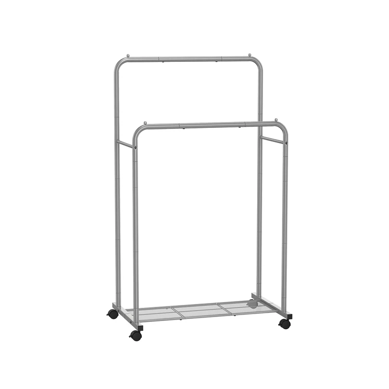 Portant à vêtements en métal blanc