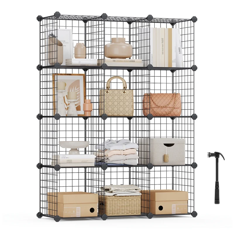 Armoire de rangement 12 compartiments