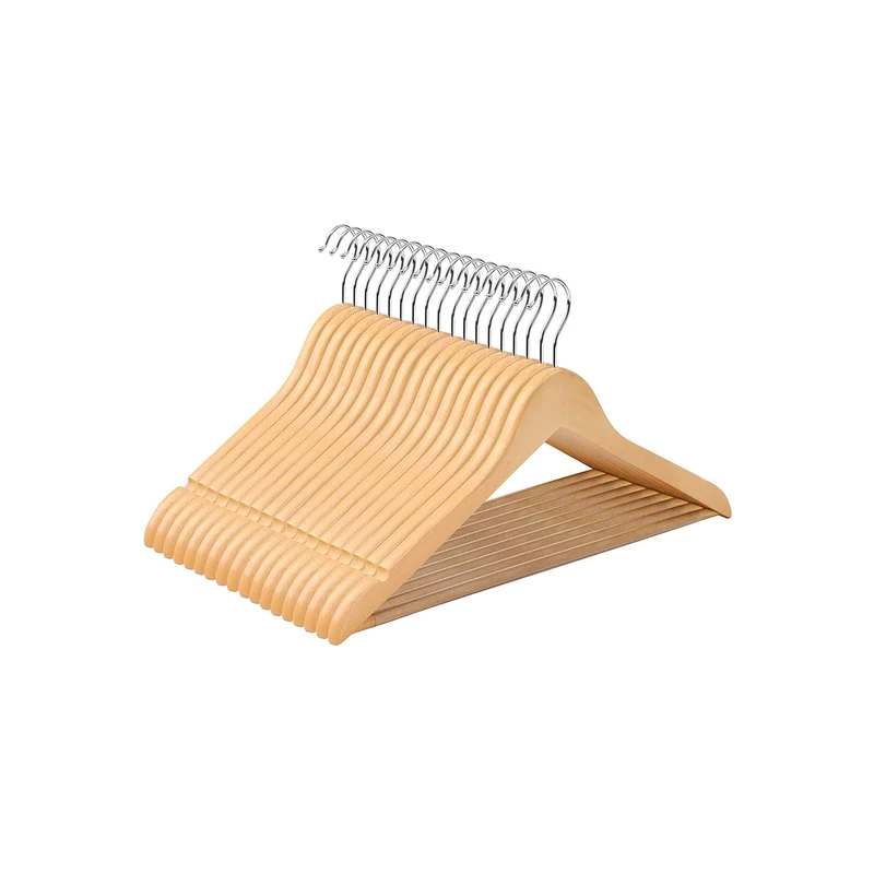 Cintres bois antidérapant crochet pivotant