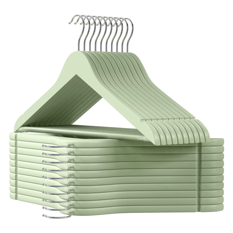 Cintres bois antidérapant crochet pivotant