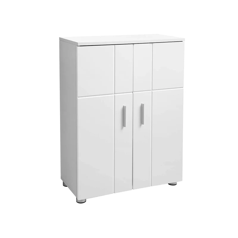 Meuble salle de bain quadrillage blanc