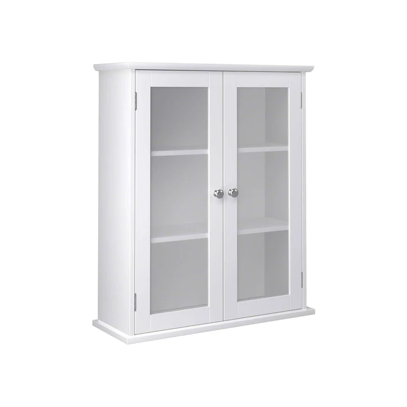 Placard mural vitre blanc