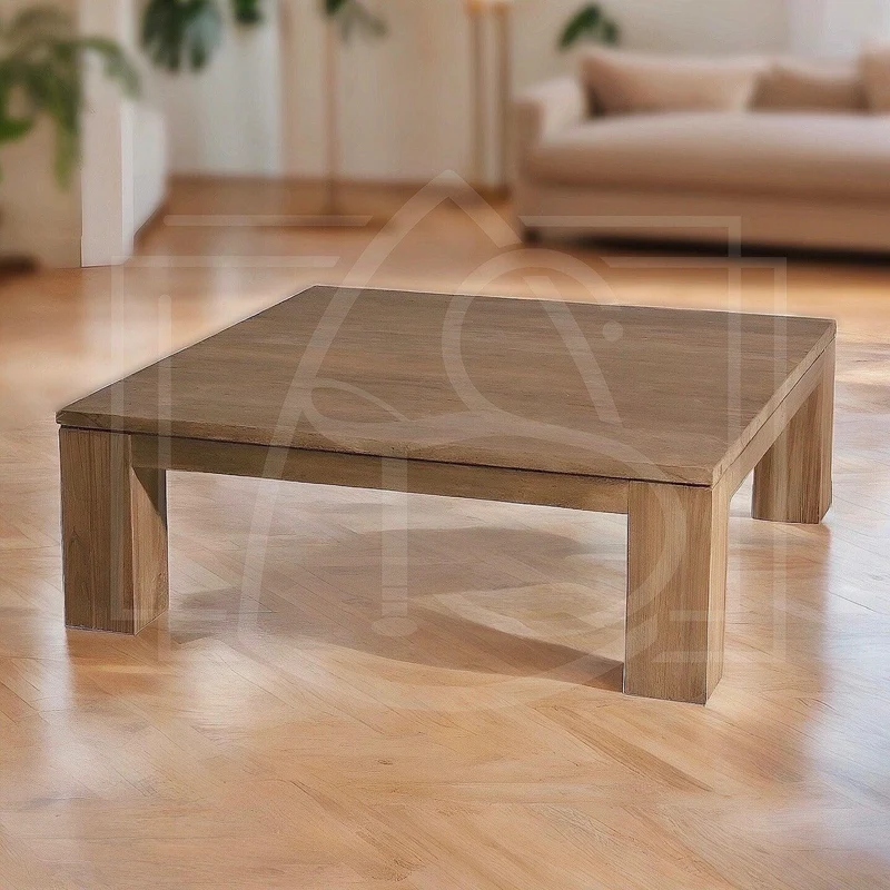 Table Basse de Salon carrée en Bois Massif