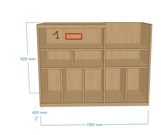 Meuble Vinyle sur mesure 1100