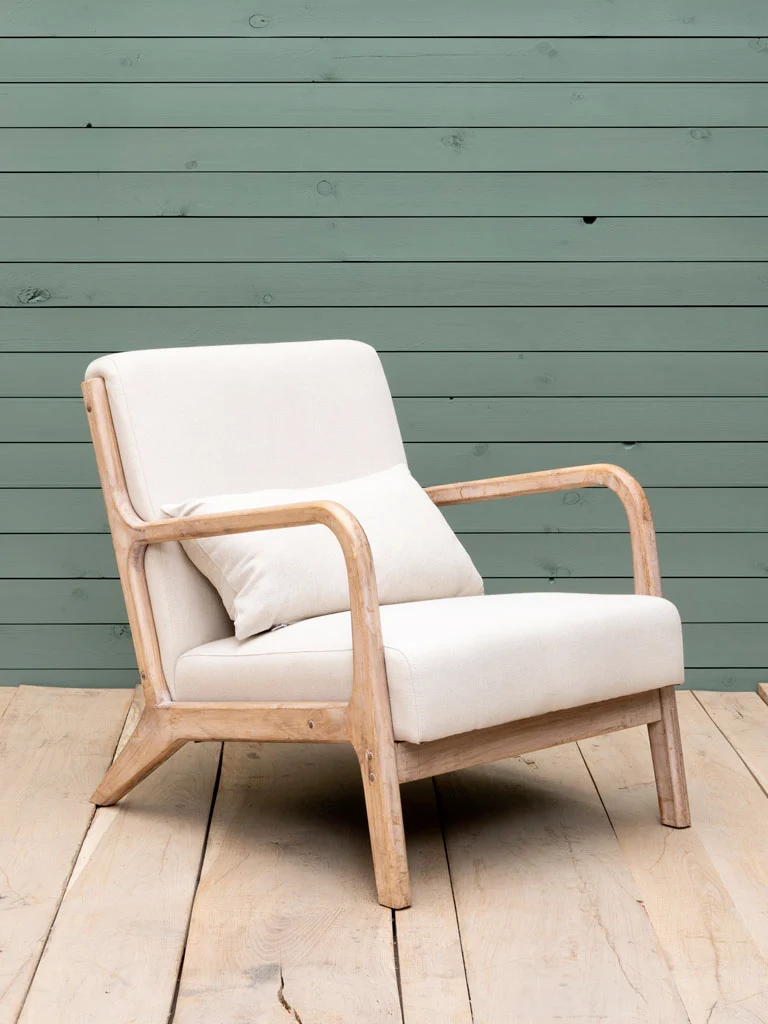 Fauteuil Beige Coton & Lin Chassepierre