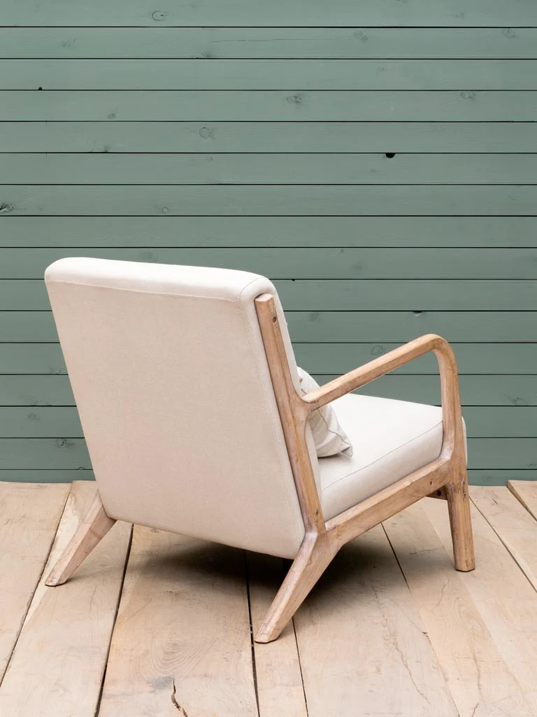 Fauteuil Beige Coton & Lin Chassepierre