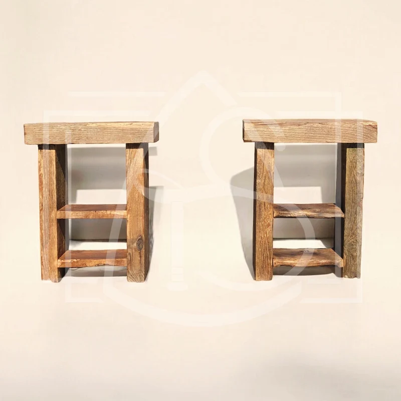 Table de chevet en bois recyclé de Grange