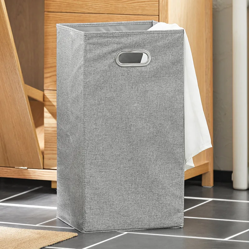 SoBuy BZR97-N Armoire à Linge avec Sac à Linge, Meuble Bas, Commode, Armoire Toilette avec 3 Tiroirs et 1 Panier à Linge