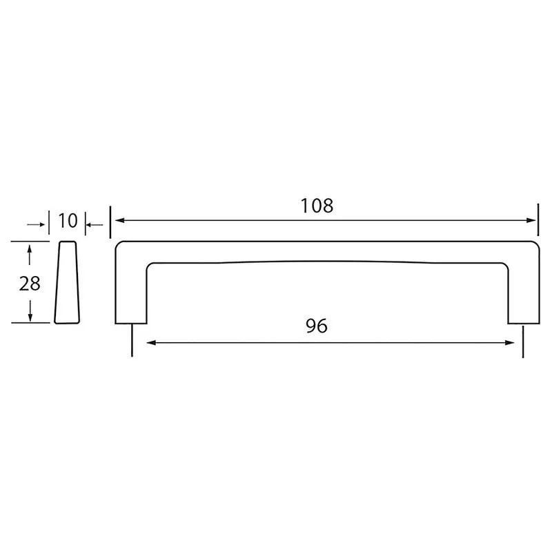 Poignée LIMIT R7205 noir mat 96 mm