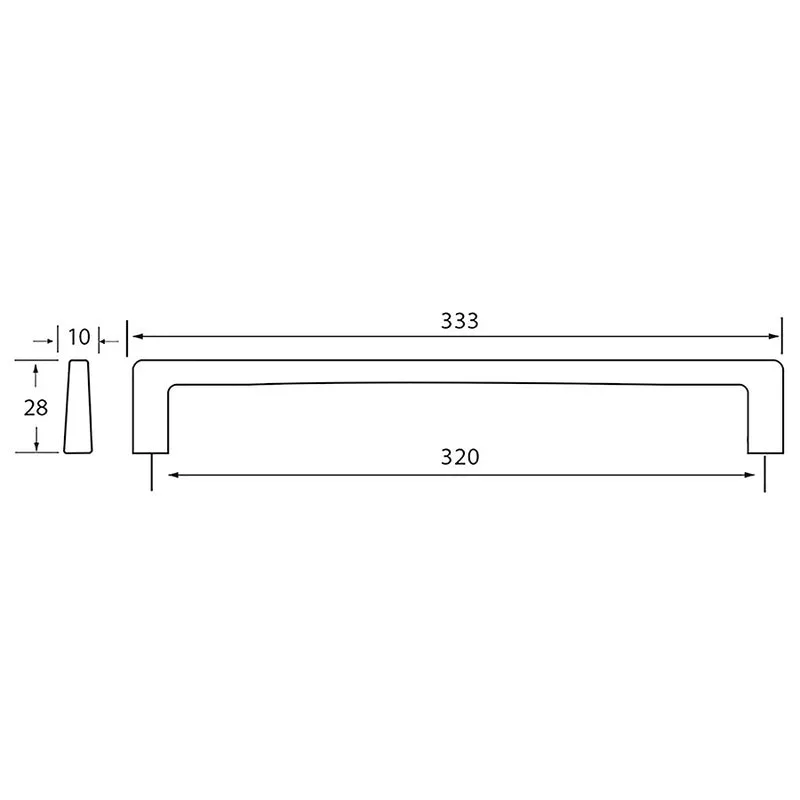 Poignée LIMIT R7205 laiton brossé 320 mm