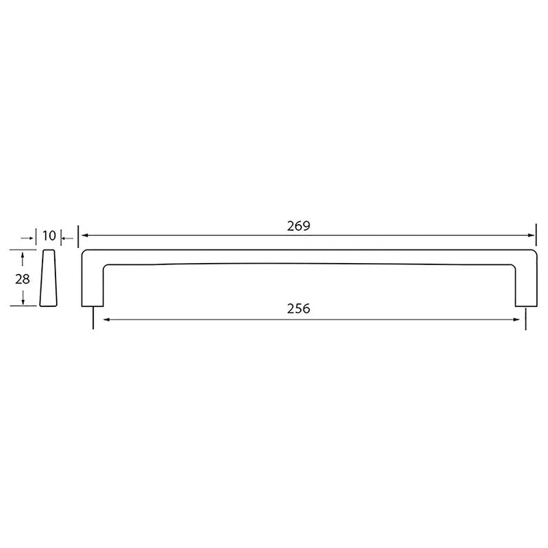 Poignée LIMIT R7205 laiton brossé 256 mm