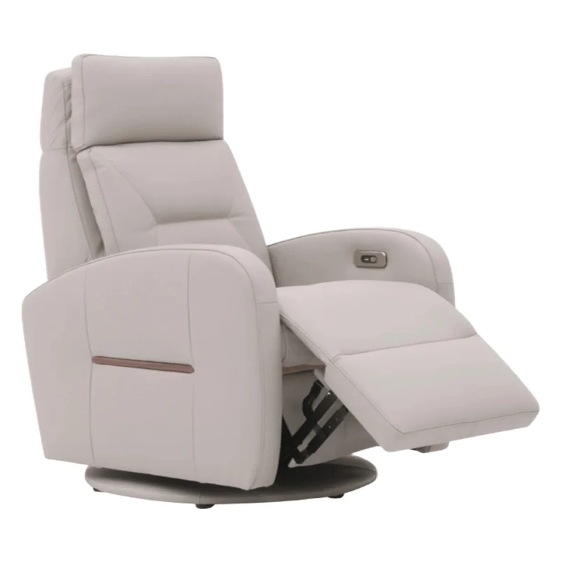 Fauteuil berçant, pivotant et inclinable motorisé en cuir - Florence F-28