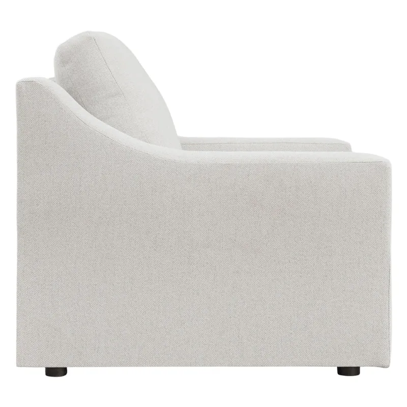 Fauteuil en tissu texturé blanc - Maitelynn
