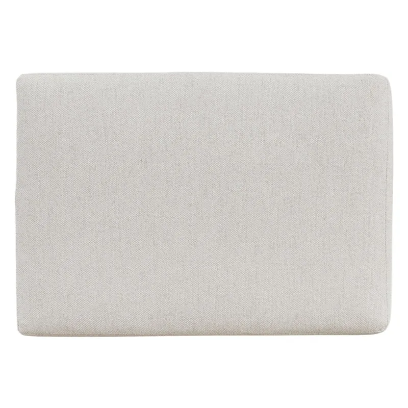 Ottoman en tissu texturé blanc - Maitelynn