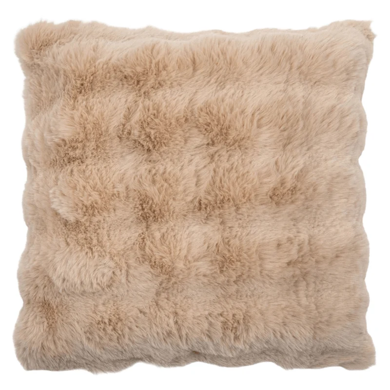 Coussin 18 x 18 po en fausse fourrure - Nuage