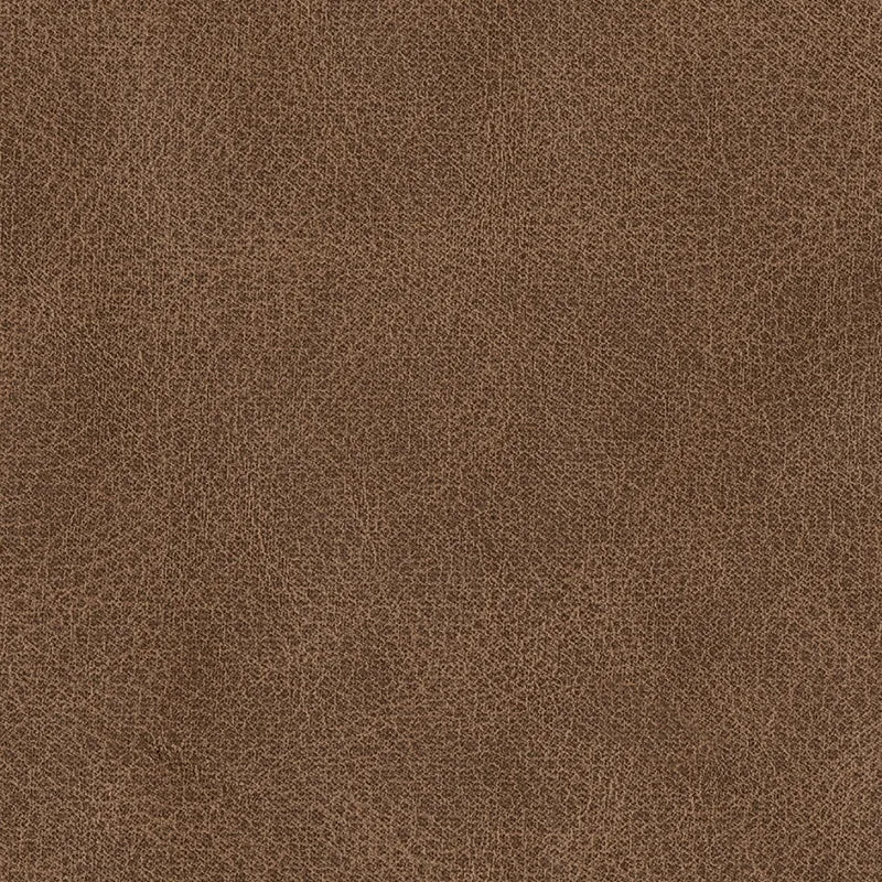 Fauteuil aspect cuir brun caramel avec coussin - VillaCourt