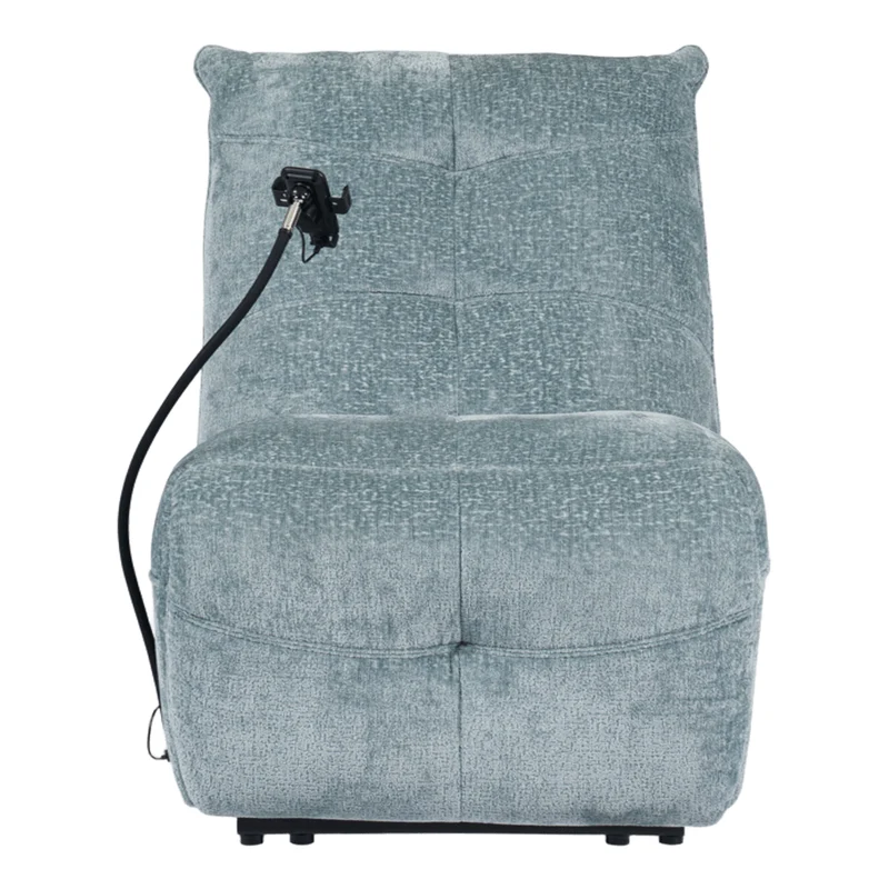 Fauteuil inclinable motorisé en tissu avec support flexible pour téléphone et chargeur sans fil - Burlyton