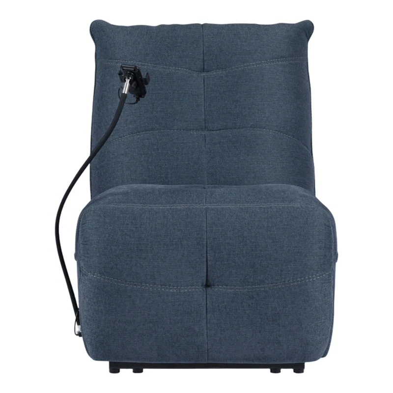 Fauteuil inclinable motorisé en tissu avec support flexible pour téléphone et chargeur sans fil - Burlyton