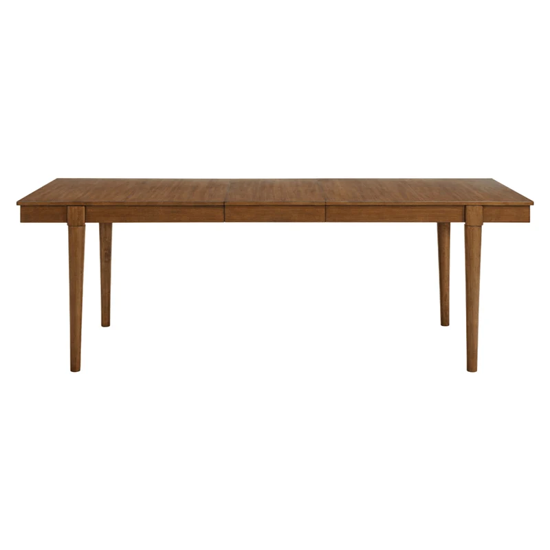 Table de salle à manger extensible en bois/placage de manguier brun - Lyncott