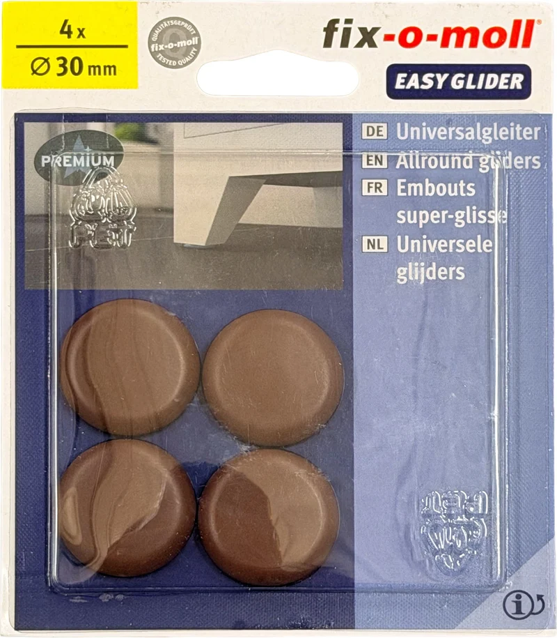 Fix-O-Moll Universalgleiter 5 mm / Ø 30 mm 4 x Universalgleiter