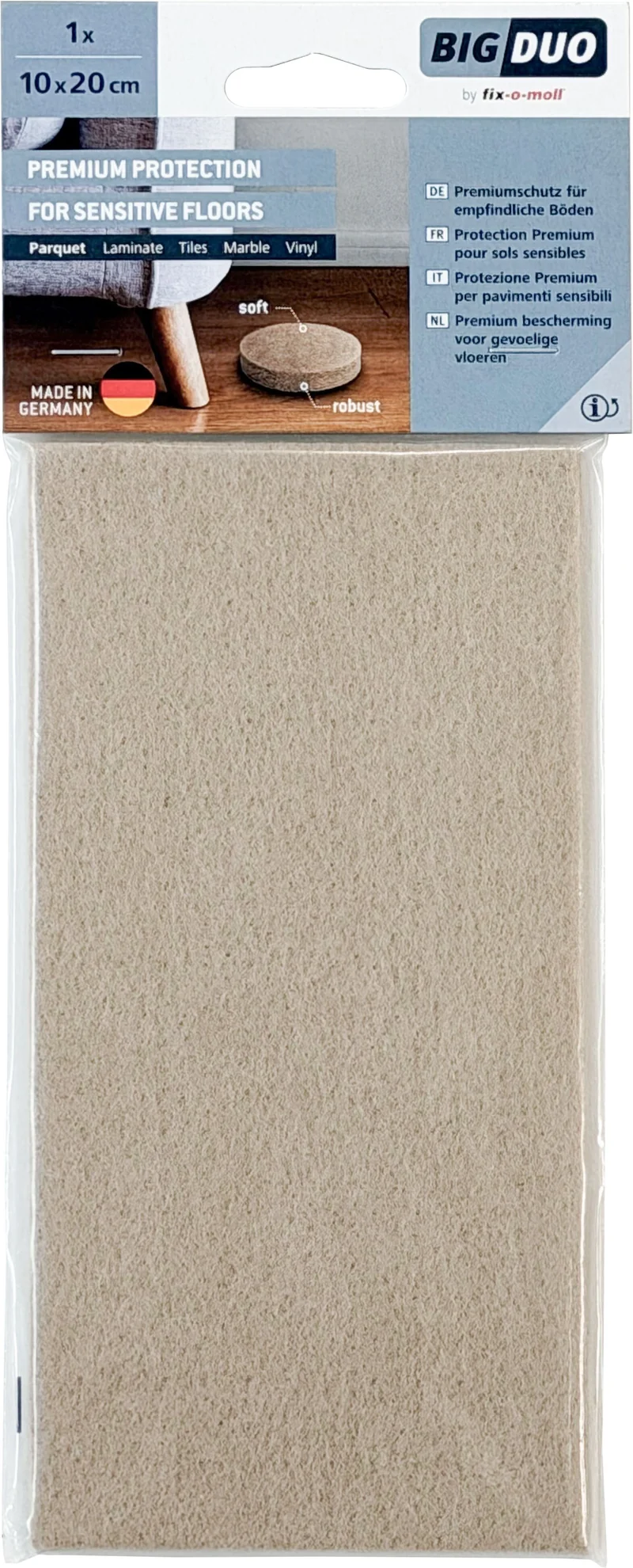 Fix-O-Moll Parkettgleiter 5 mm / 200 x 100 mm 1 x Parkettgleiter