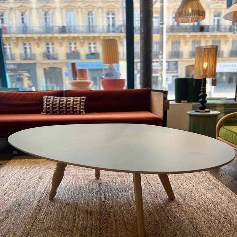 LOT 2 TABLES GALET KAKI