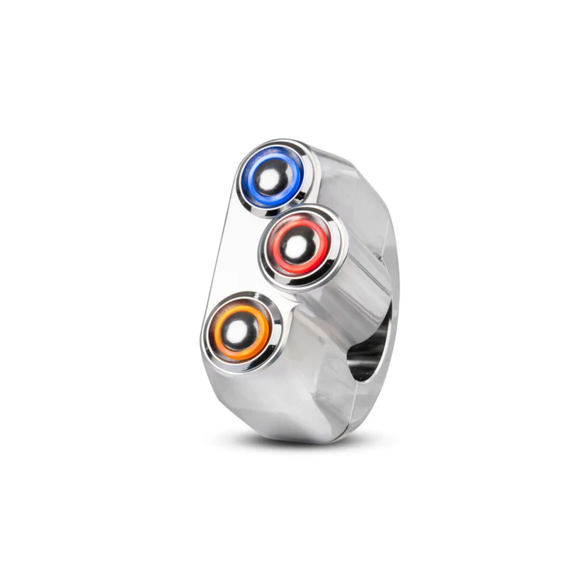 Commodo 3 boutons LED | Rebelmoto