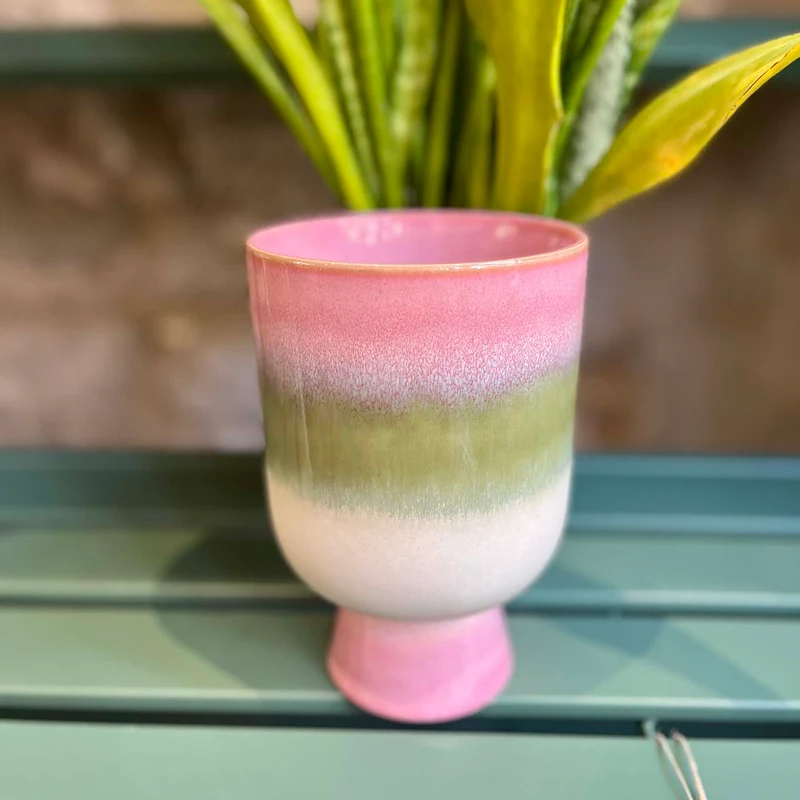 CACHE POT ROSE