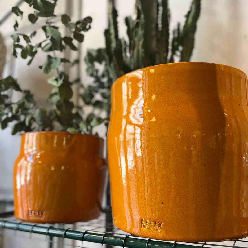 CACHE POT JARS ORANGE