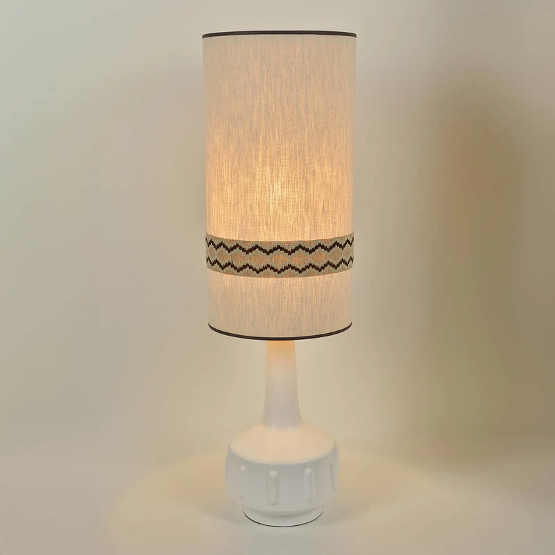 LAMPE À POSER JIMMY - BLANC/RUSTIC