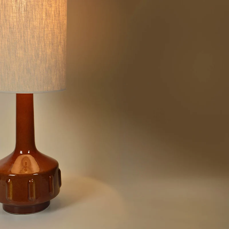 LAMPE À POSER JIMMY - BRUN