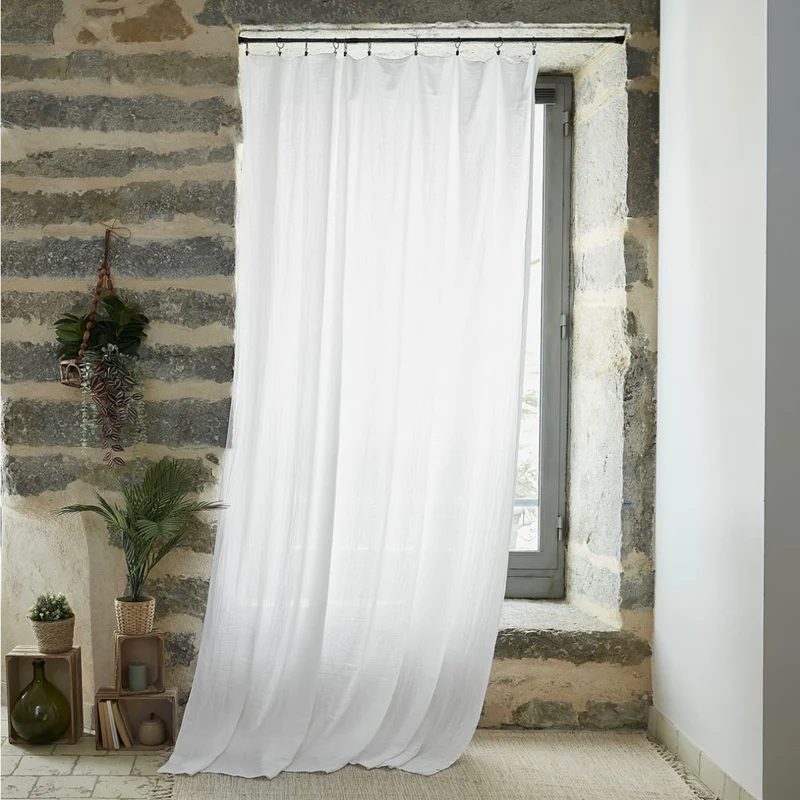 RIDEAU GAZE DE COTON AGRA