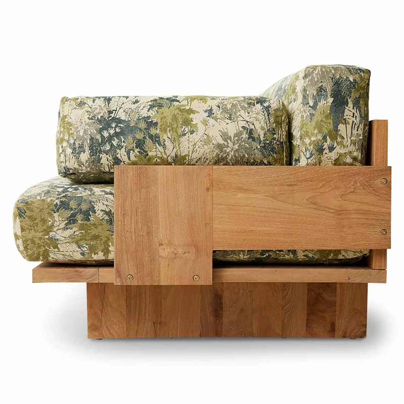 BANQUETTE D'EXTÉRIEUR TISSU FLEURI