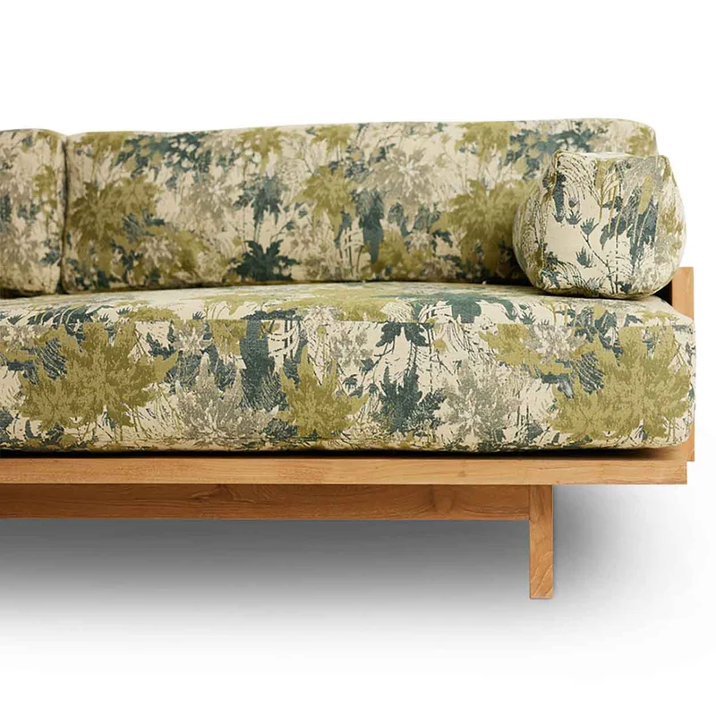 BANQUETTE D'EXTÉRIEUR TISSU FLEURI