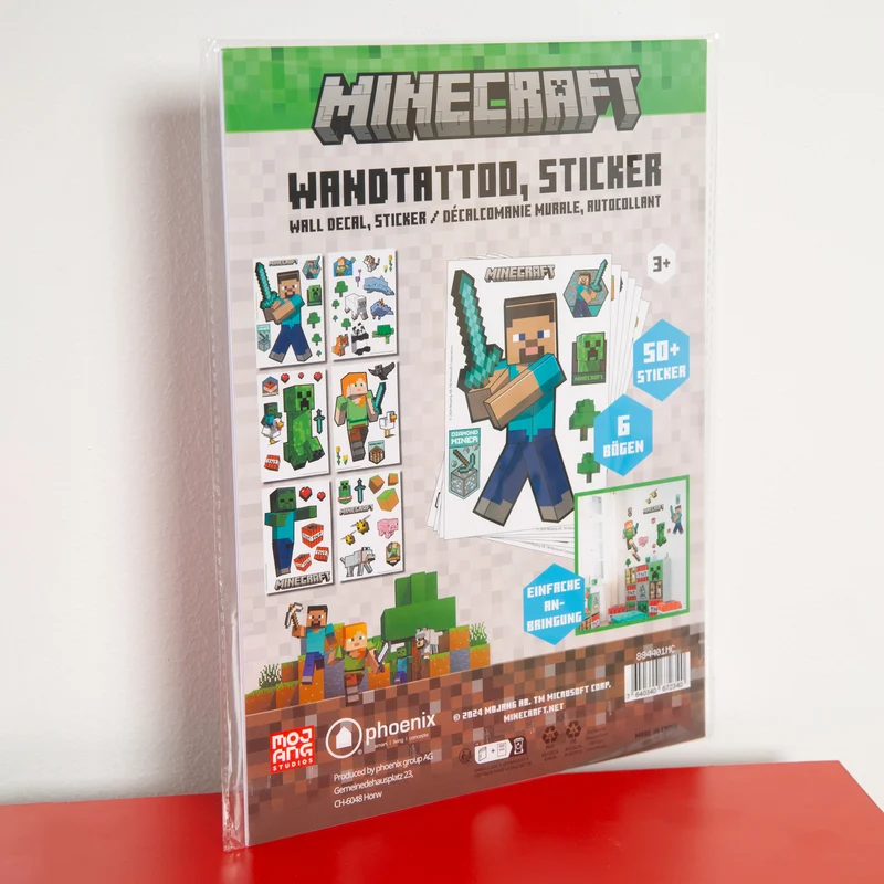 Wandtattoos 'Minecaft' Sticker Minecraft-Charakter - Selbtklebende Vinylfolie