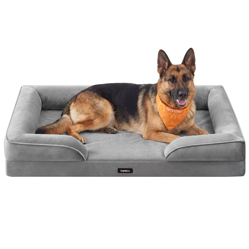 Cama para perros con espuma de soporte y funda lavable