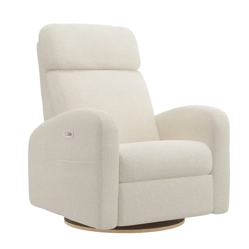 Grand Fauteuil Berçant Inclinable Pivotant Hailey avec Mécanisme Électrique - Tissu Anti-tache Alta™ 10