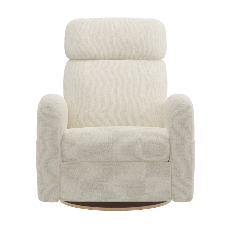 Grand Fauteuil Berçant Inclinable Pivotant Hailey avec Mécanisme Électrique - Tissu Anti-tache Alta™ 10