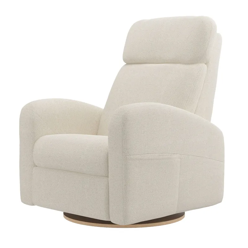Grand Fauteuil Berçant Inclinable Pivotant Hailey avec Mécanisme Électrique - Tissu Anti-tache Alta™ 10