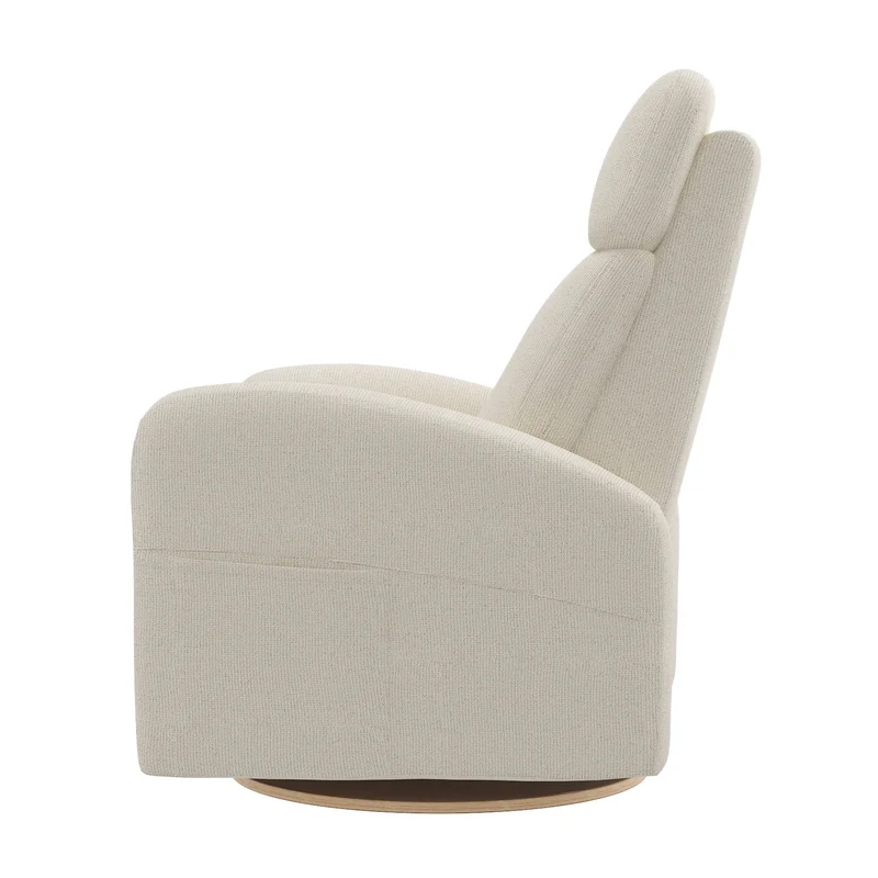 Grand Fauteuil Berçant Inclinable Pivotant Hailey avec Mécanisme Électrique - Tissu Anti-tache Alta™ 10