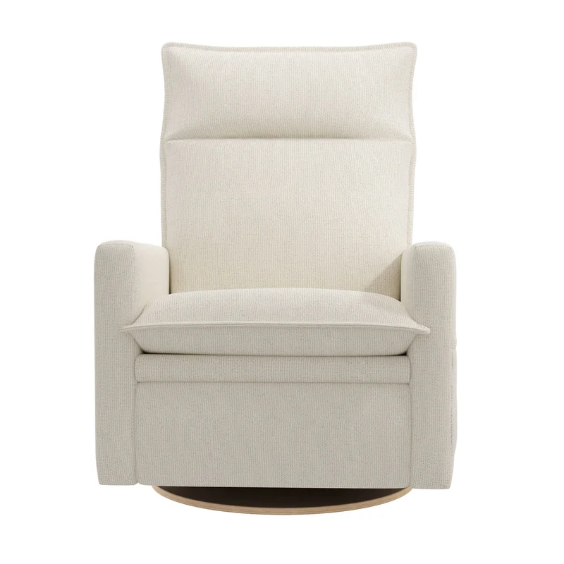 Grand Fauteuil Berçant et Pivotant Arya avec Mécanisme Électrique - Tissu Anti-tache Alta™ 10