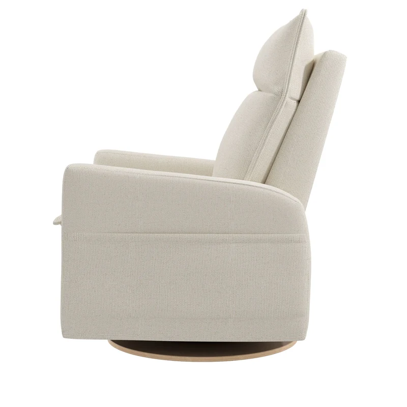 Grand Fauteuil Berçant et Pivotant Arya avec Mécanisme Électrique - Tissu Anti-tache Alta™ 10