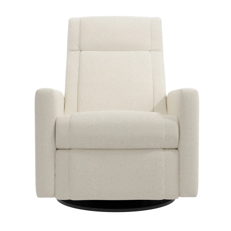 Grand Fauteuil Berçant et Pivotant Nelly avec Mécanisme Électrique - Tissu Anti-tache Alta™ 10