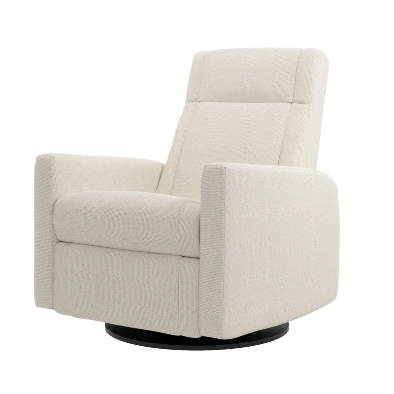Grand Fauteuil Berçant et Pivotant Nelly avec Mécanisme Électrique - Tissu Anti-tache Alta™ 10