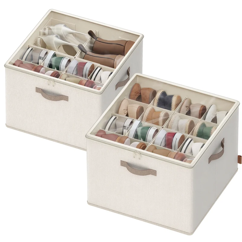 Organizador de zapatos apilable con tapa